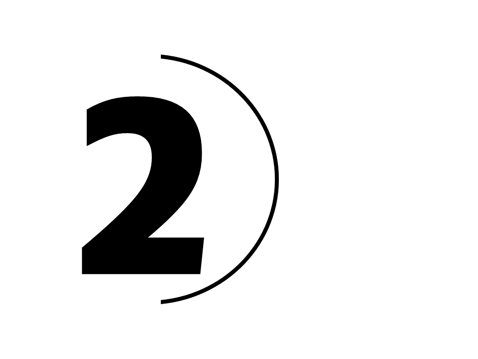 Zahl 2 in einem stilisierten Design.